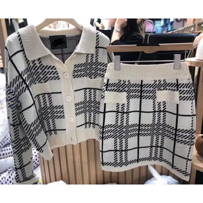 Chic Knit Sweater Skirt Suit - Image 7