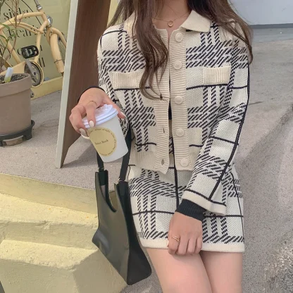 Chic Knit Sweater Skirt Suit - Image 2
