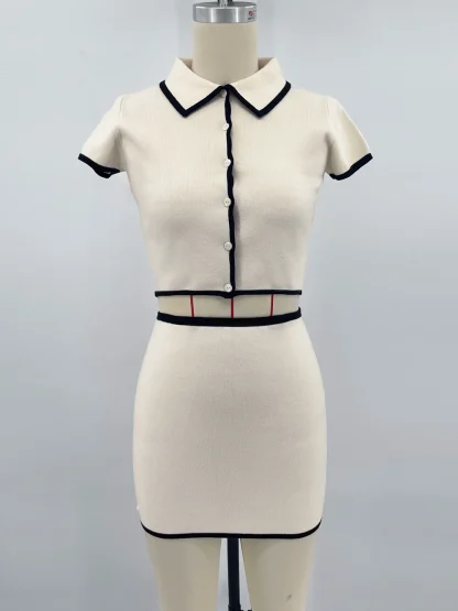 Tossy Knit Crop Top and Mini Skirt Set - Image 7