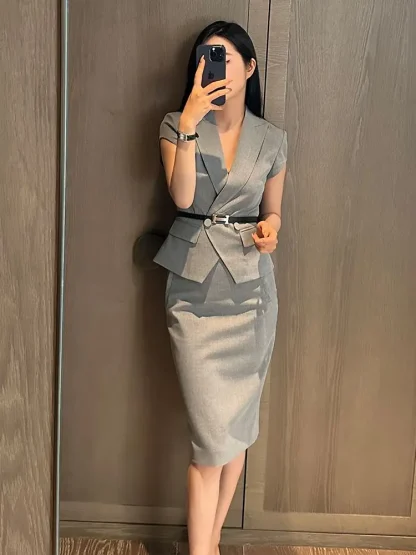 Sexy Slimming Skirt Two-Piece Set - Image 6