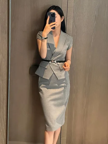Sexy Slimming Skirt Two-Piece Set - Image 2