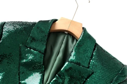 Eye-Catching Sequins Skirt Suit Set - Image 6