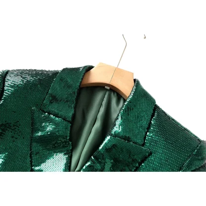 Eye-Catching Sequins Skirt Suit Set - Image 3