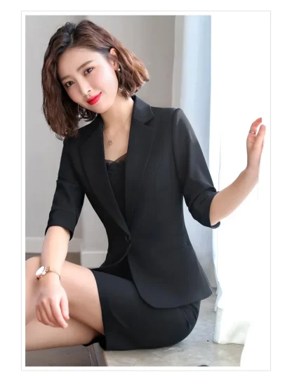 Professional Office Skirt Suit - Image 5