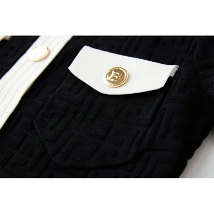 Trendy Knit Pattern Spring Skirt Suit - Image 6