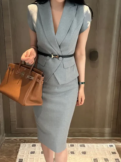Sexy Slimming Skirt Two-Piece Set - Image 3