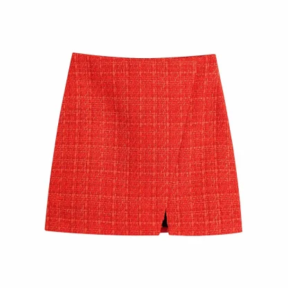 Tweed Blazer & Mini Skirt Suit Set - Image 6