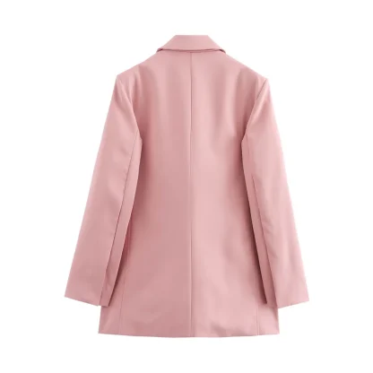 Single-Breasted Mini Skirt Suit Set - Image 5