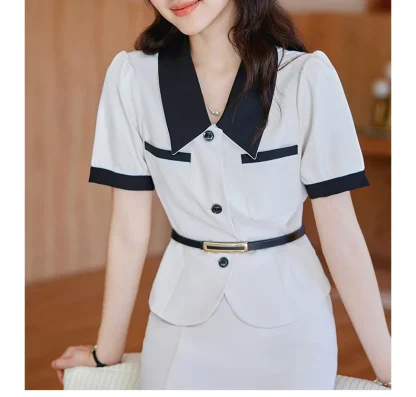 Elegant Office Skirt Suit Set - Image 3