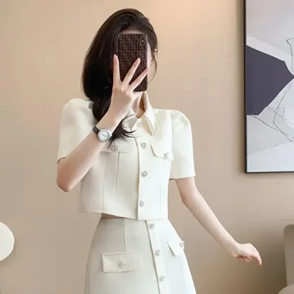 Chic Petite Hanging Skirt Suit Set - Image 6