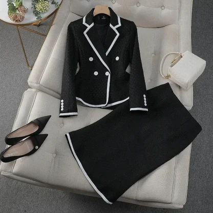 Elegant Luxury Midi Skirt Suit Set - Image 2
