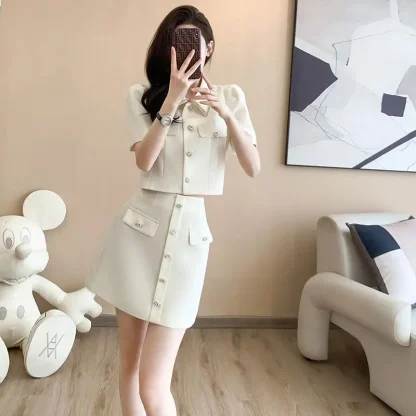 Chic Petite Hanging Skirt Suit Set - Image 4