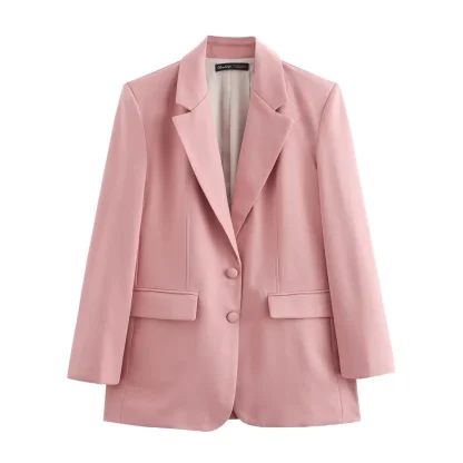Single-Breasted Mini Skirt Suit Set - Image 4