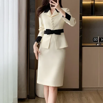 Chic Office Lady Skirt Suit Set - Image 2