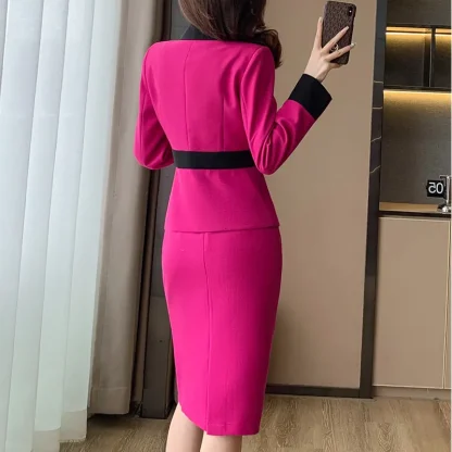 Chic Office Lady Skirt Suit Set - Image 5