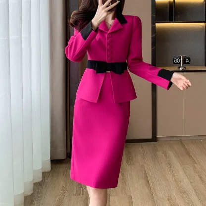 Chic Office Lady Skirt Suit Set - Image 3