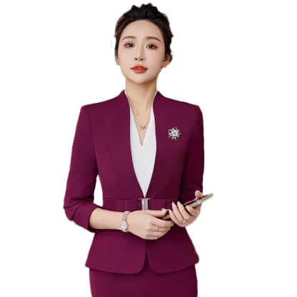Elegant Business Skirt Suit Set - Image 2