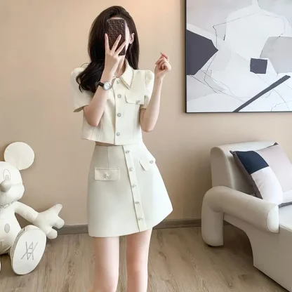 Chic Petite Hanging Skirt Suit Set