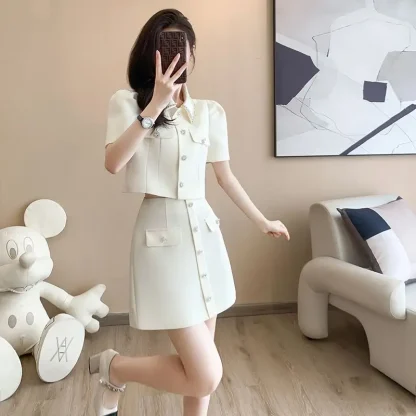 Chic Petite Hanging Skirt Suit Set - Image 3