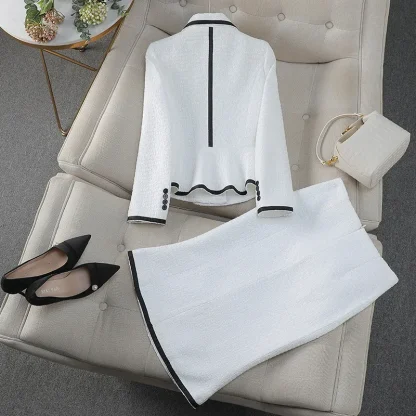 Elegant Luxury Midi Skirt Suit Set - Image 3