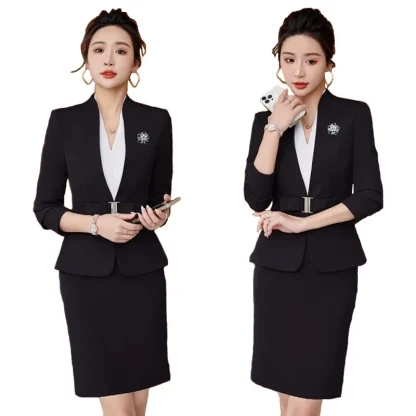 Elegant Business Skirt Suit Set - Image 5