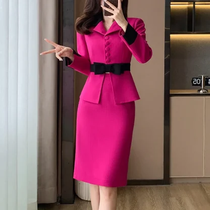 Chic Office Lady Skirt Suit Set - Image 4