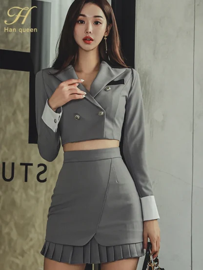 Trendy High-Waist Skirt Suit - Image 3