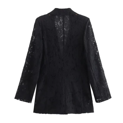 High Waist Lace Detail Skirt Suit - Image 3