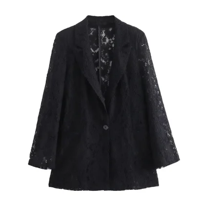 High Waist Lace Detail Skirt Suit - Image 2