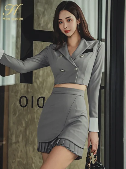 Trendy High-Waist Skirt Suit - Image 5