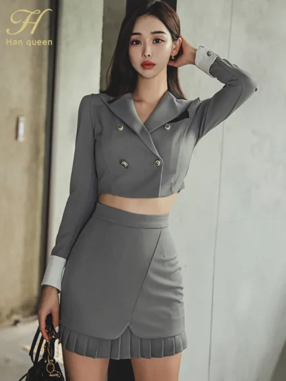 Trendy High-Waist Skirt Suit - Image 2