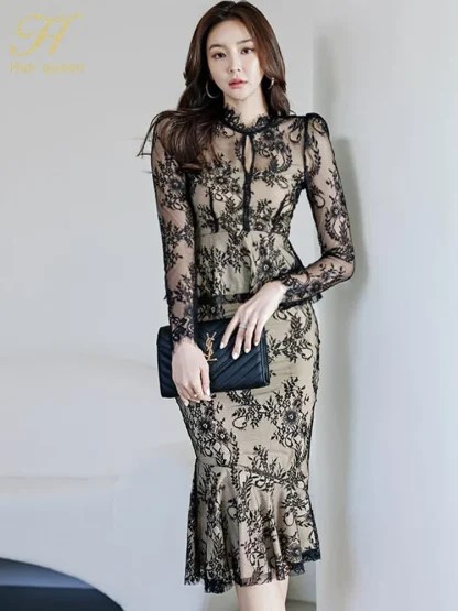 Fashionable Mermaid Skirt Suit - Image 7