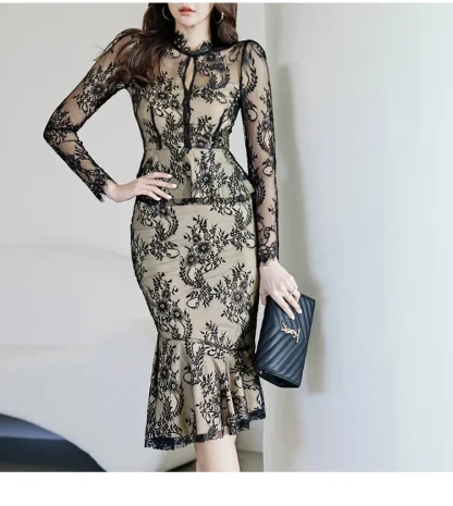 Fashionable Mermaid Skirt Suit - Image 4