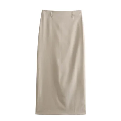 Effortless Straight Cut Skirt Suit - Image 4