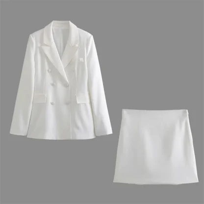 Stylish High-Waist Skirt Suit