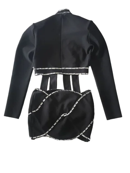 Chic Bandage Party Skirt Suit - Image 6