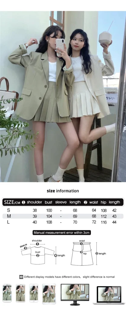 Ladies Pleated Skirt Suit - Image 7